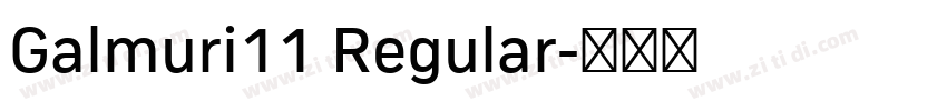 Galmuri11 Regular字体转换